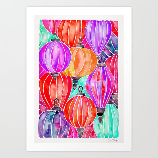 Vietnamese Lanters – Tertiary Palette Art Print