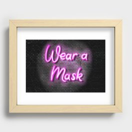 Wear a Mask Recessed Framed Print