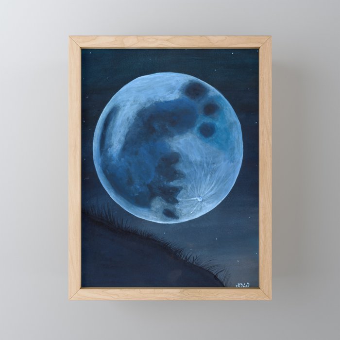 The moon Framed Mini Art Print