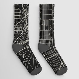 Saint Paul, USA - City Map - Monochrome Socks