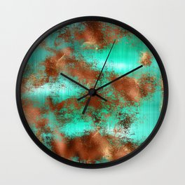 Patina Shimmer Digital Pattern Wall Clock