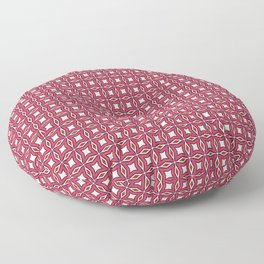 Red watercolor checkered pattern Floor Pillow