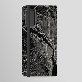 PORTLAND USA - Black and White City Map Android Wallet Case
