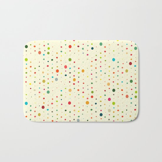 retro rain spots cream Bath Mat