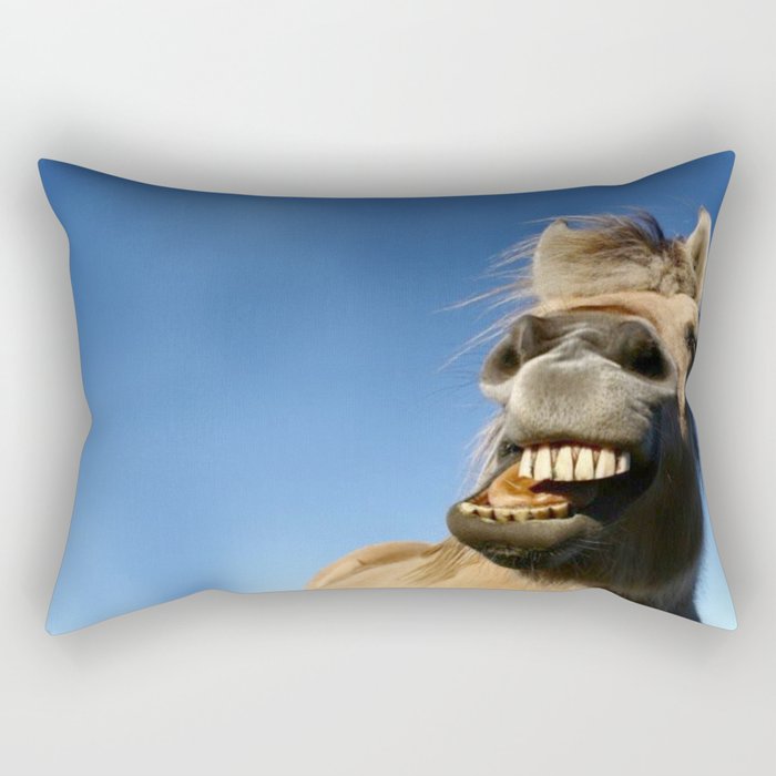 Happy Horse Photography Print Rectangular Pillow