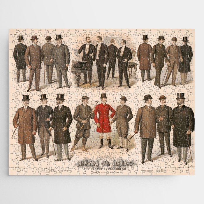 Men's fashion fall and winter 1895 Jigsaw Puzzle
