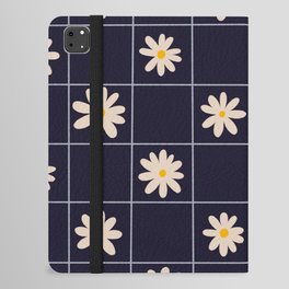 Garden Grid - Navy & White iPad Folio Case