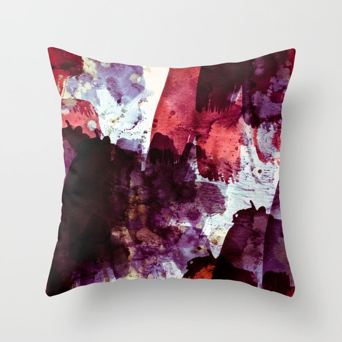 red & purple Throw Pillow