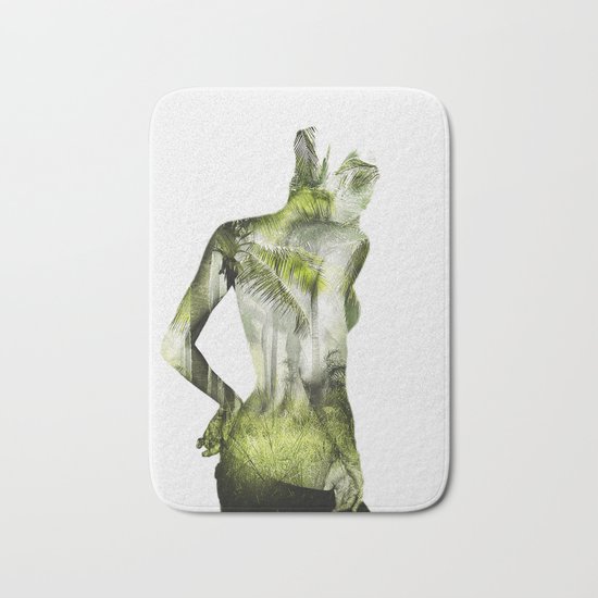 Tropical Woman Bath Mat