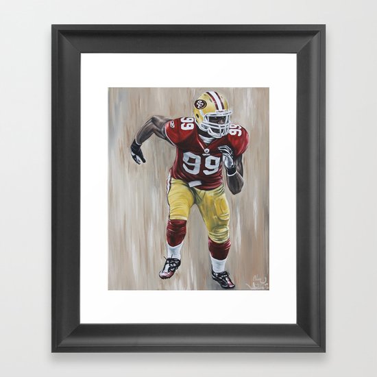 San Francisco 49er Aldon Smith "99 Problems" Framed Art Print