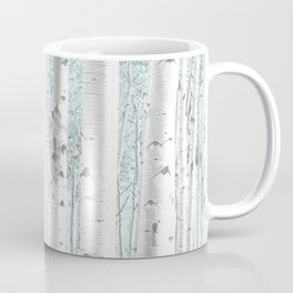 Pale Birch and Blue Coffee Mug