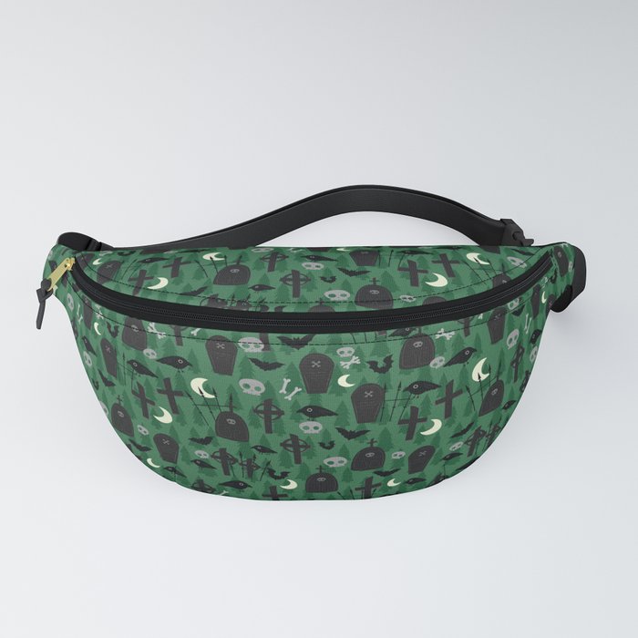 Scary Green Graveyard Fanny Pack