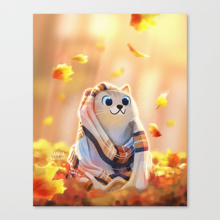 Autumn Kitty Canvas Print