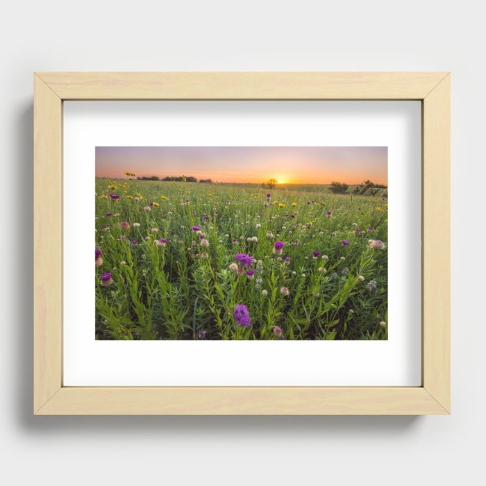 Prairie sunrise Recessed Framed Print