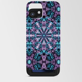 Liquid Light Series 54 ~ Blue & Purple Abstract Fractal Pattern iPhone Card Case