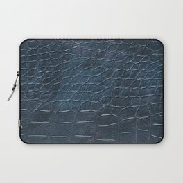 Alligator leather like blue Laptop Sleeve
