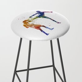 muay thai karate in watercolor Bar Stool