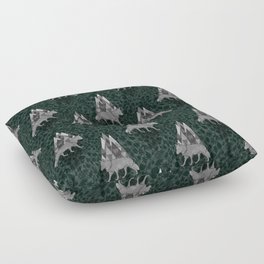 Gray Wolf in the Mountains  Floor Pillow