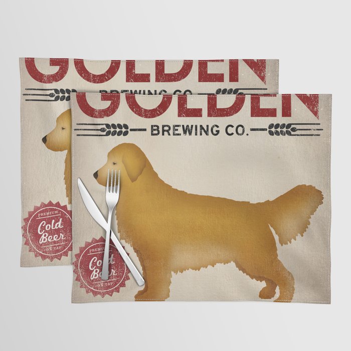 Golden Retriever Brewing Placemat