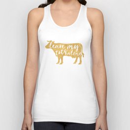 LEAVE MY TITS ALONE vegan cow quote Unisex Tank Top
