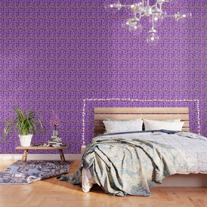 Purple Mermaid Pattern Wallpaper