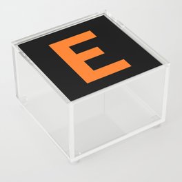 Letter E (Orange & Black) Acrylic Box