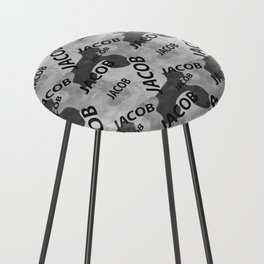 Jacob pattern in gray colors and watercolor texture Counter Stool