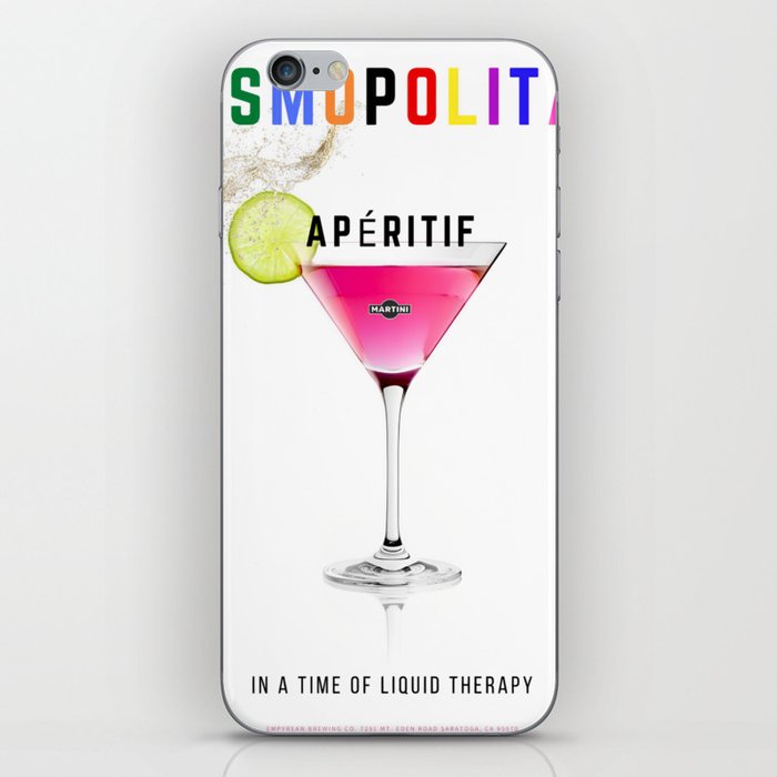 In a time of liquid therapy ... drink a Cosmopolitan cocktail martini aperitif vintage advertising poster / posters iPhone Skin