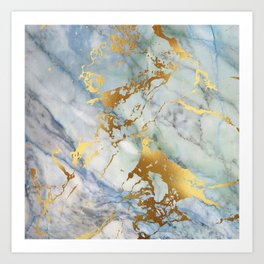 Lovely Marble with Gold Overlay Art Print