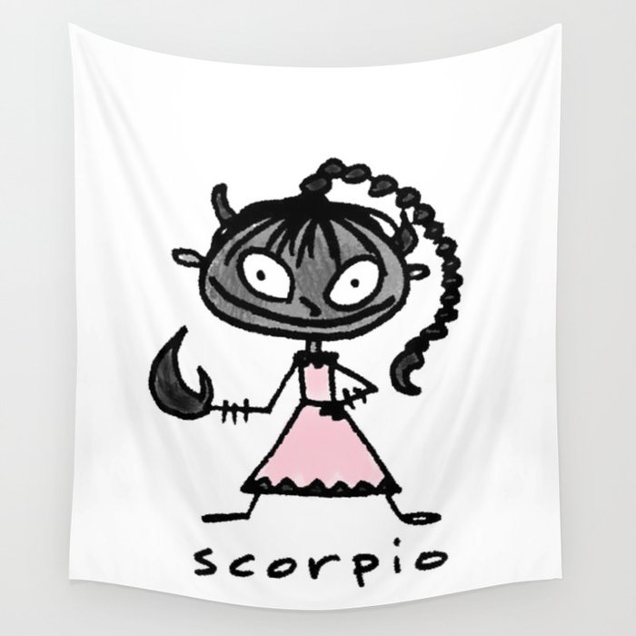 cuteness sprinkled with a dash of scary, because...well, scorpio Wall Tapestry