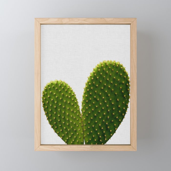 Heart Cactus Framed Mini Art Print