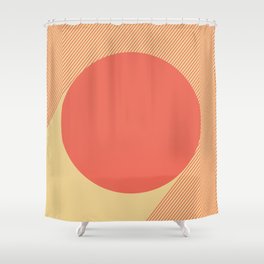 Red Circle Shower Curtain