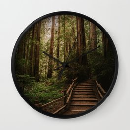 Muir Woods | California Redwoods Forest Nature Travel Photography Wall Clock