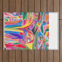 “colour jungle” - tribal abstract art Outdoor Rug