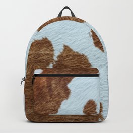 Cowhide golden spotted pattern, cow skin print Backpack