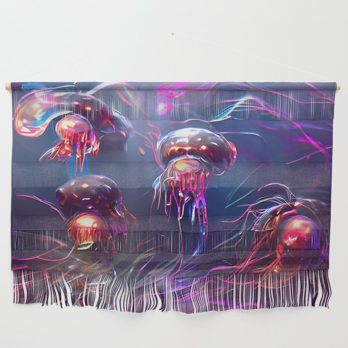 Purple Jellyfish Wall Hanging