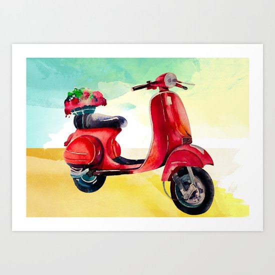 Vespa Art Print