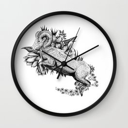Goat  - Go Vegan Wall Clock