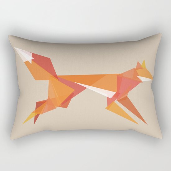 Fractal geometric fox Rectangular Pillow