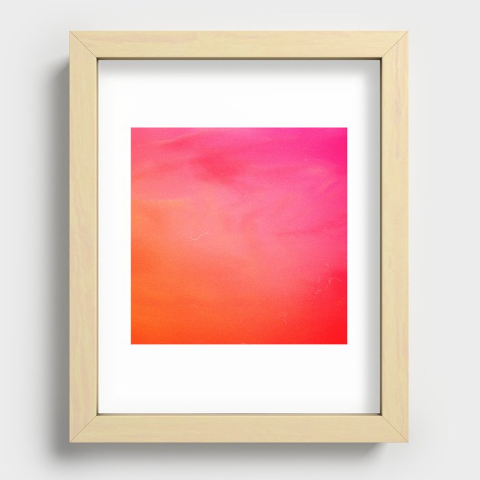 PinkOrange Gradient Recessed Framed Print