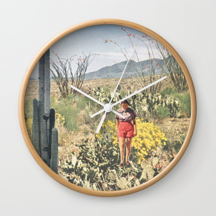 Mini Cactus Wall Clock