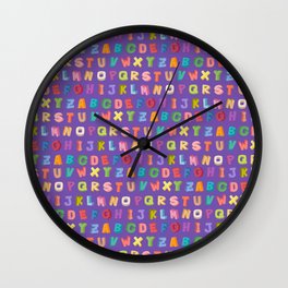 Alphabet pattern Wall Clock | Pattern, Illustration 