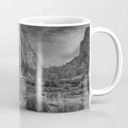 Valley View B & W 6656 - Yosemite National Park, CA Coffee Mug