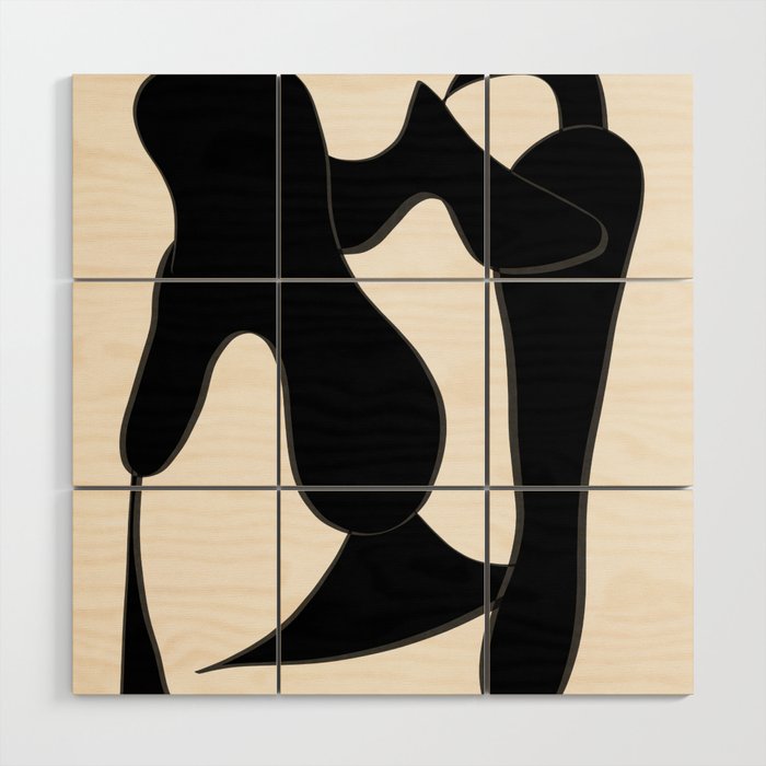 Flow Forms Black and White | Abstract Art Wood Wall Art