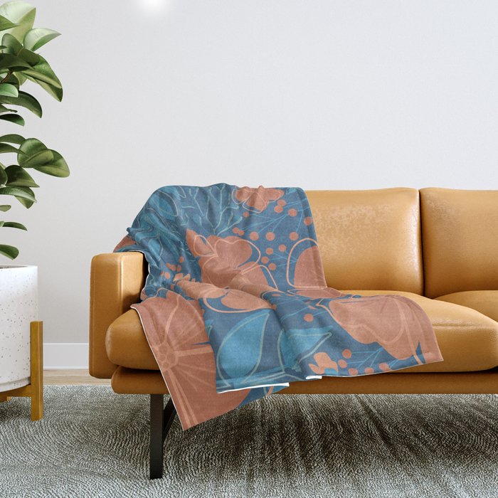 Turquoise and discount orange throw blanket