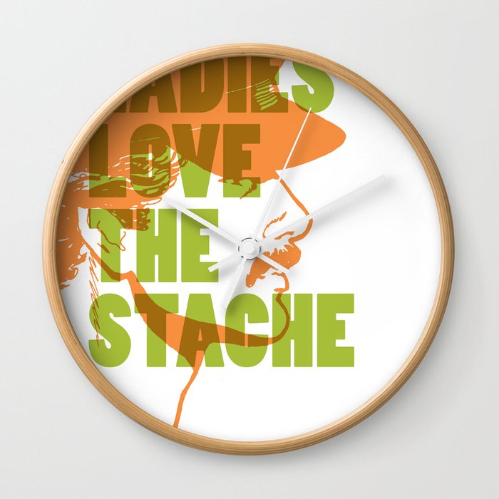 Ladies Love the Mustache Wall Clock