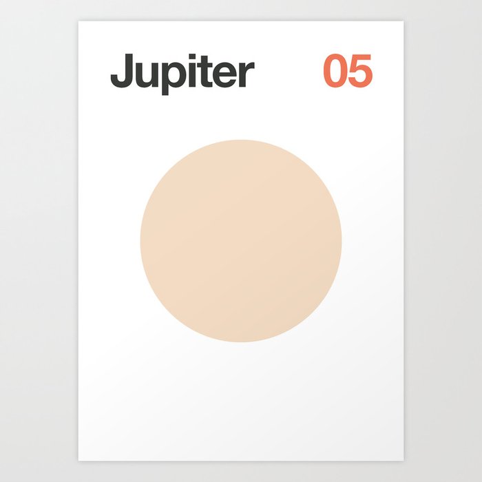Jupiter 05 - Minimal Planets Art Print