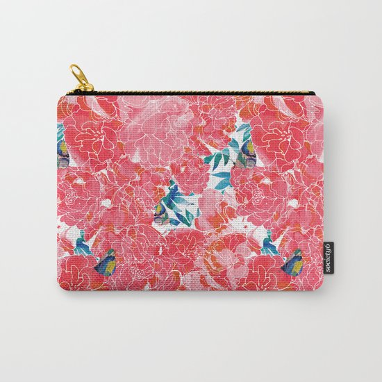 Peonies Carry-All Pouch