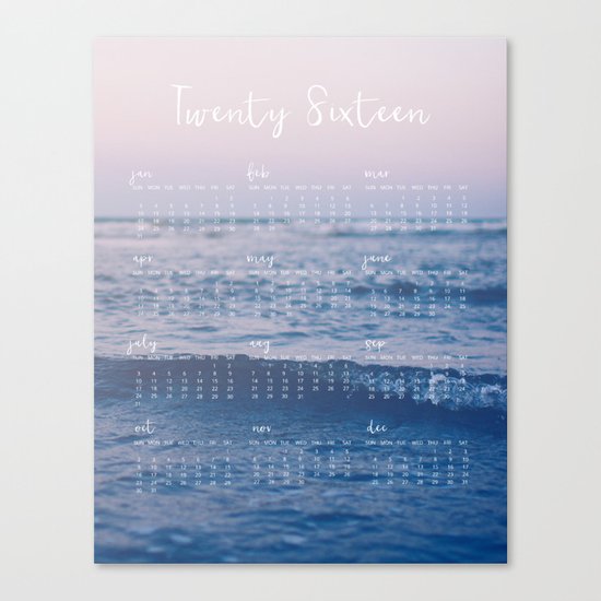 Rose Water 2016 Wall Calendar Canvas Print