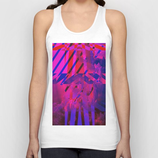 Clouds Mingle with Lines Unisex Tank Top